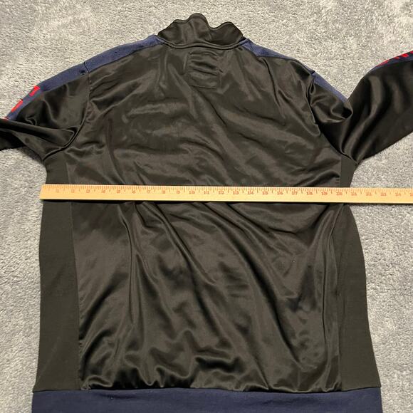 ECKO Track Jacket Mens Large Black Blue Zip Sweatshirt ** - Picture 5 of 8